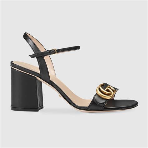 gucci sandal heels black|Gucci black high heel sandals.